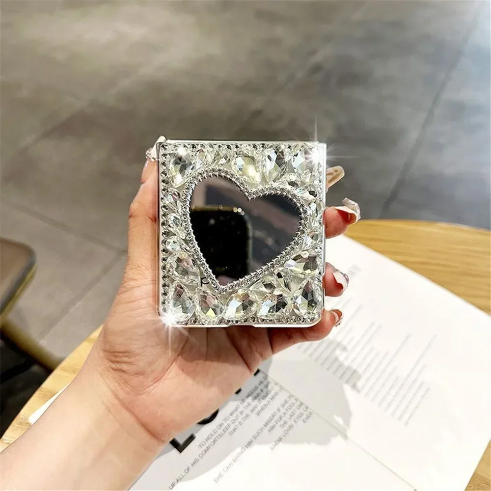 Mirror Makeup Phone Case For Motorola Razr 40 50 Moto Razr40 Ultra  50ultra Crystal Rhinestone Shockproof Telefon Phone Fundas