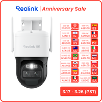 reolink Trackmix 2K 2.4/5GHz WiFi Dual-Lens Solar Panel Battery Security Camera 4MP Wireless PTZ IP Camera Support Auto Tracking