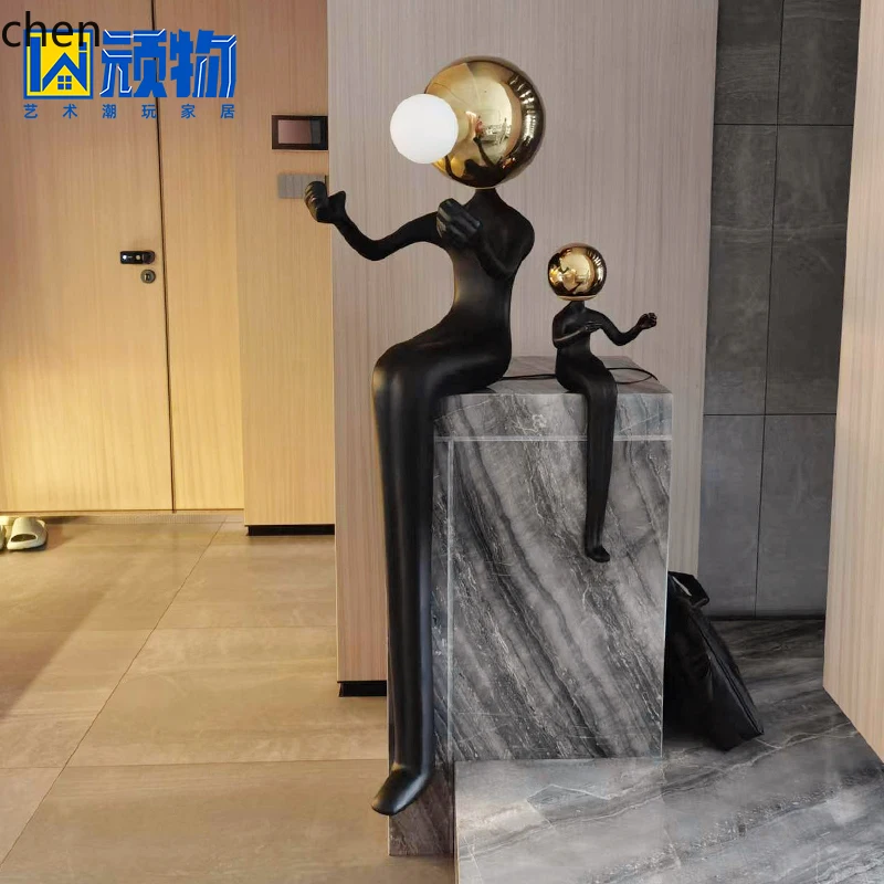 ZWS. Creative Humanoid Art Sculpture Floor Lamp Home Beauty Shop Buyer Hot Spring German Base