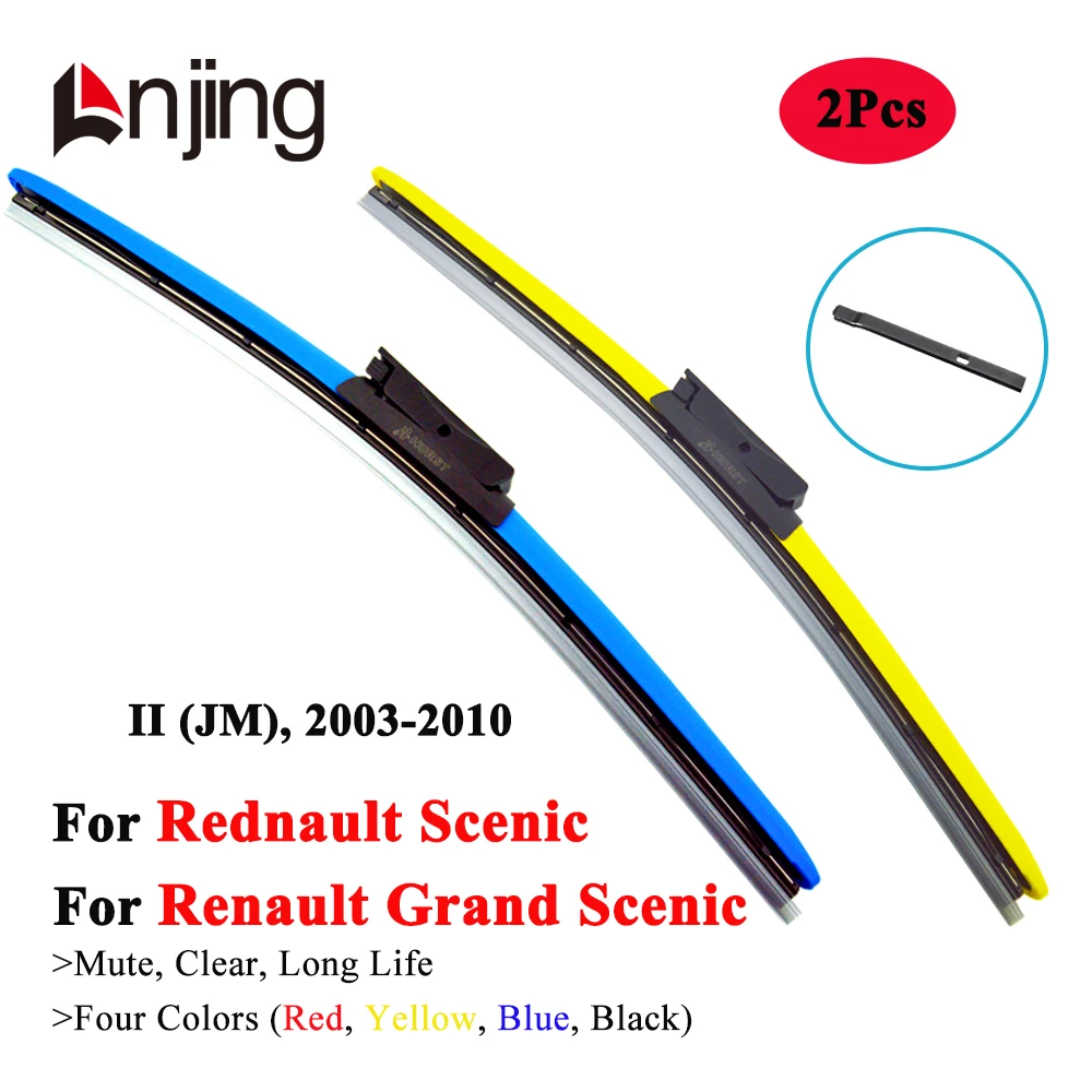 

LNJING Colorful Wiper Blades For Renault Grand Scenic 2 JM 2003 2004 2006 2007 2008 2009 2010 Car Accessories Windshield Wipers