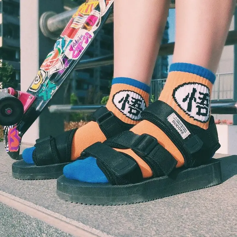 Dragon Ball Son Goku cartoon cute socks personalized anime style couple mid-calf socks sports socks anime merchandise wholesale