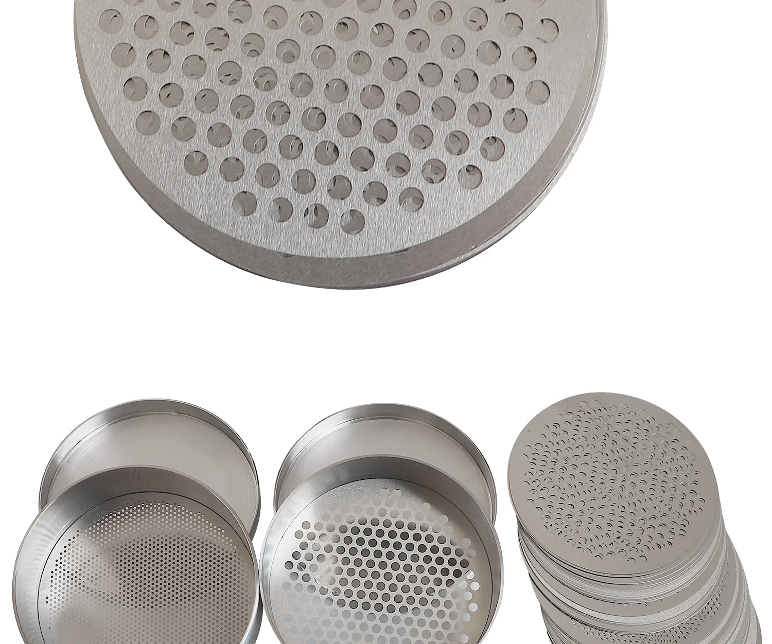 Precise Gem and Pearl Sorting Sieve Set, 0.15mm Thick, 65mm/80mm Diameter for Diamond Classification