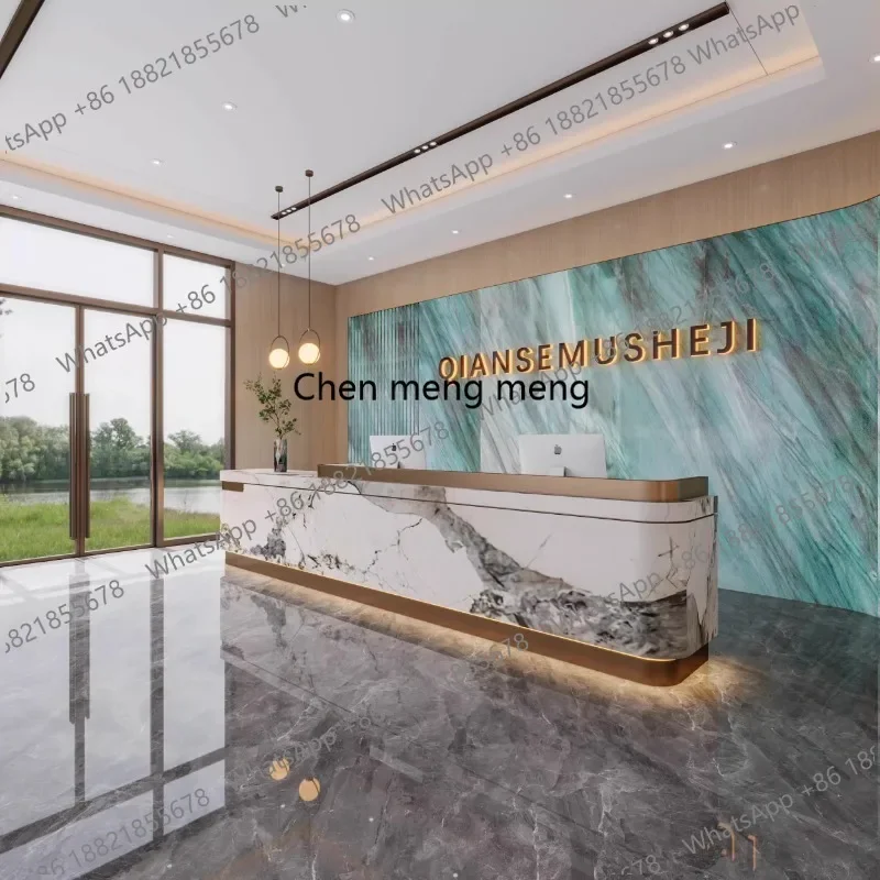 

New arrive Stands Store Reception Desks Elegant Welcome Industrial Quality Reception Desks Promotion Drawers Mostrador Recepcion