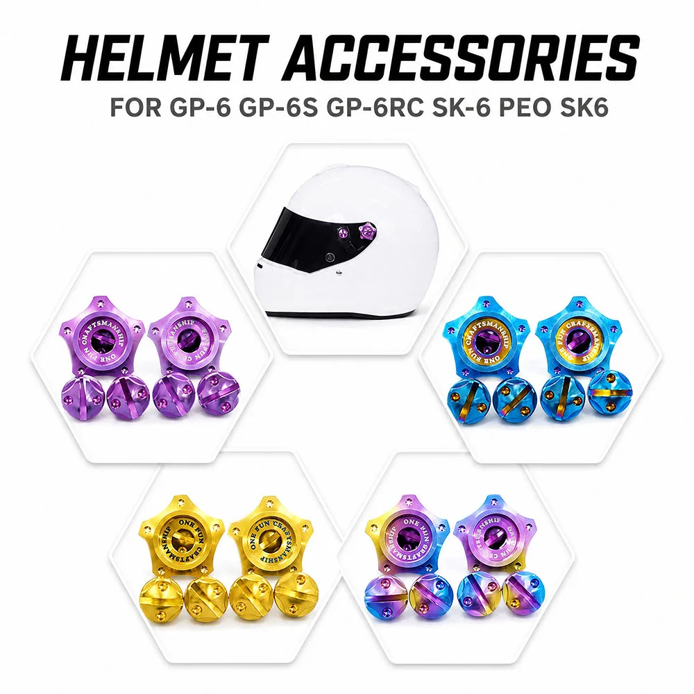Motorcycle Helmet Visor Accessories Decoration Fixed Lens Screw Parts For Arai GP-6 GP-6S GP-6RC SK-6 PEO SK6