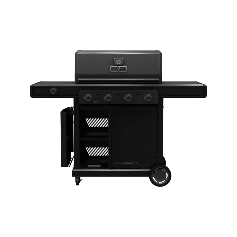 

POPULAR.Pro Series with Amplifire Infrared Technology 4-Burner Propane Gas Grill Cabinet with Side Burner, Black - 463281024