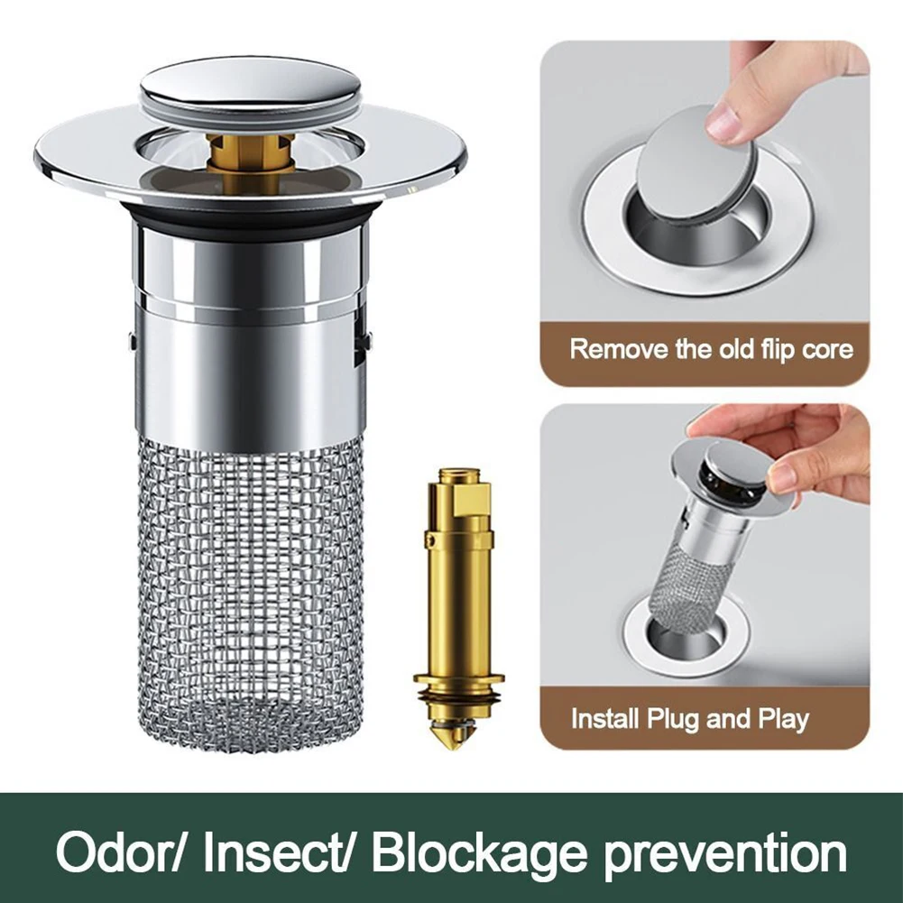 Bathroom Drain Strainer Double Protection For A Clean Drain Fits Most Bathroom Sink Drains Simplify Your Daily Routine