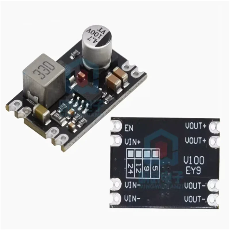 

DC-DC step-down power supply module 100V96V84V72V24V to 5V12V 2A current small volume high voltage resistance.