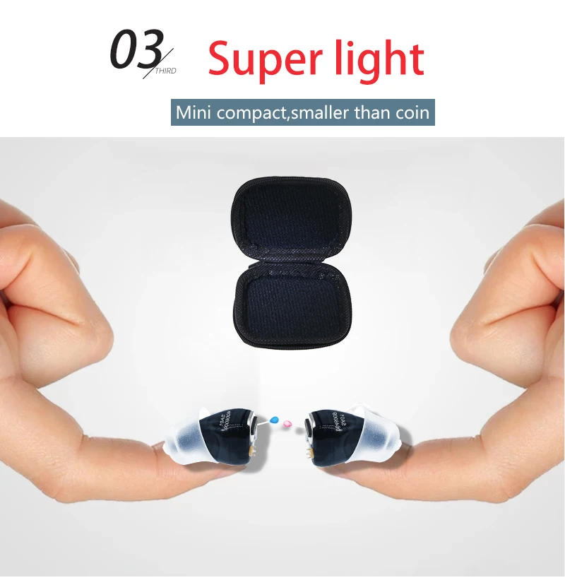 Rechargeable Hearing Aids Audifonos Low Noise Adjustable Magnetic Suction Model Portable Suitable Sound Amplifier for Deafness