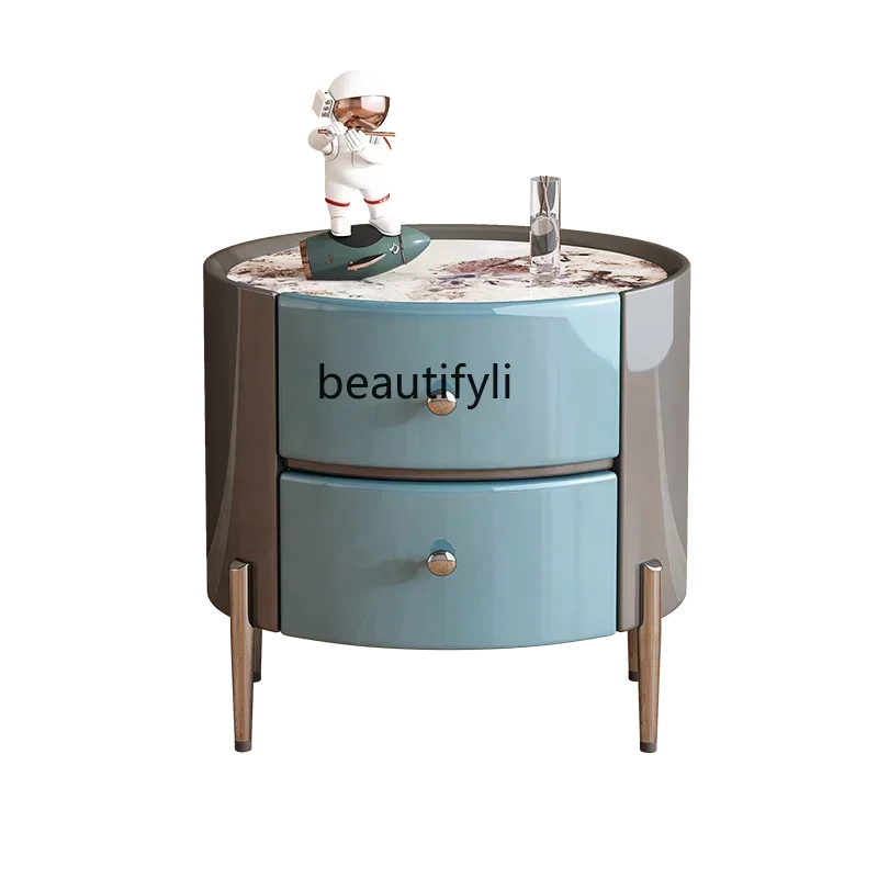 Hot sales Solid wood bedside table Italian light luxury storage high-end designer bedroom, locker