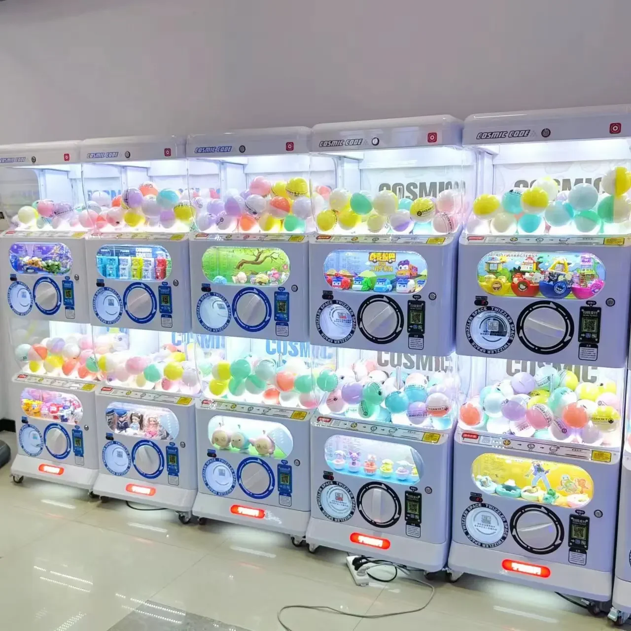 Double-layer universe password egg twisting machine Commercial unmanned self-service coin scanning code egg twisting toy