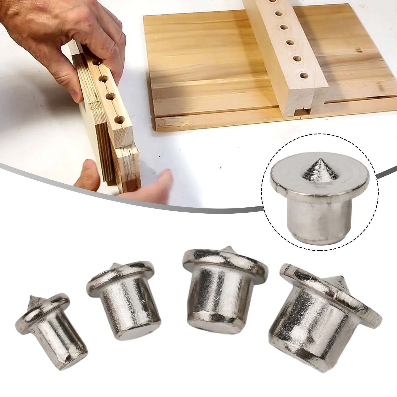 4pcs Dowel Centre Point Pin Set Wood Timber Marker Hole Tenon Center Set 6/8/10/12mm Woodworking Wood Drill Bit