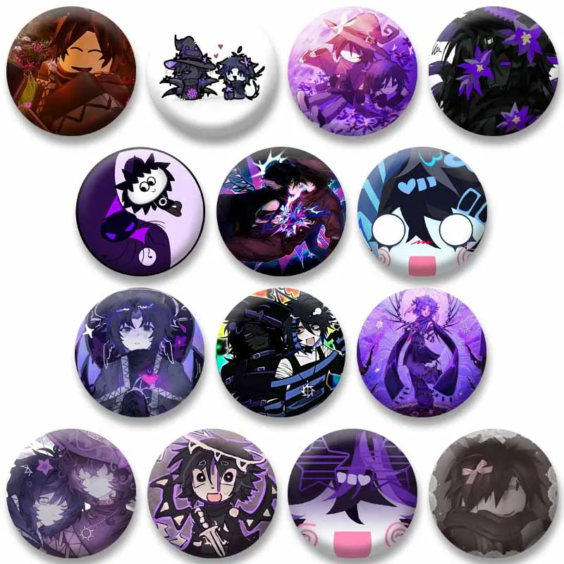 Cute Azure X Two Time Soft Button Pins Funny Cartoon Role Brooch Otaku Culture Cosplay Badge Bag Collar Accessories Friend Gifts