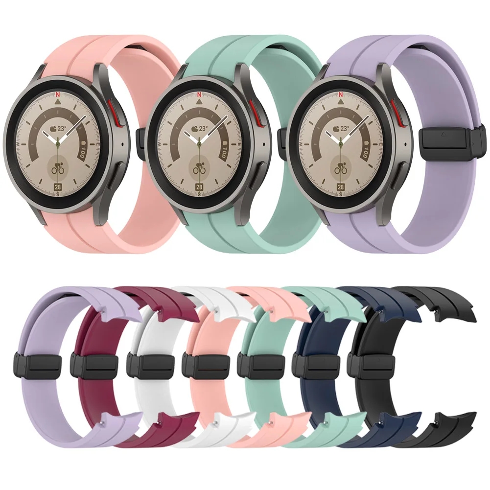 

Магнитный силиконовый ремешок, спортивный ремешок, регулируемый ремешок для часов, сменный ремешок для часов Samsung Galaxy Watch Ultra 7/FE/6/6 Classic