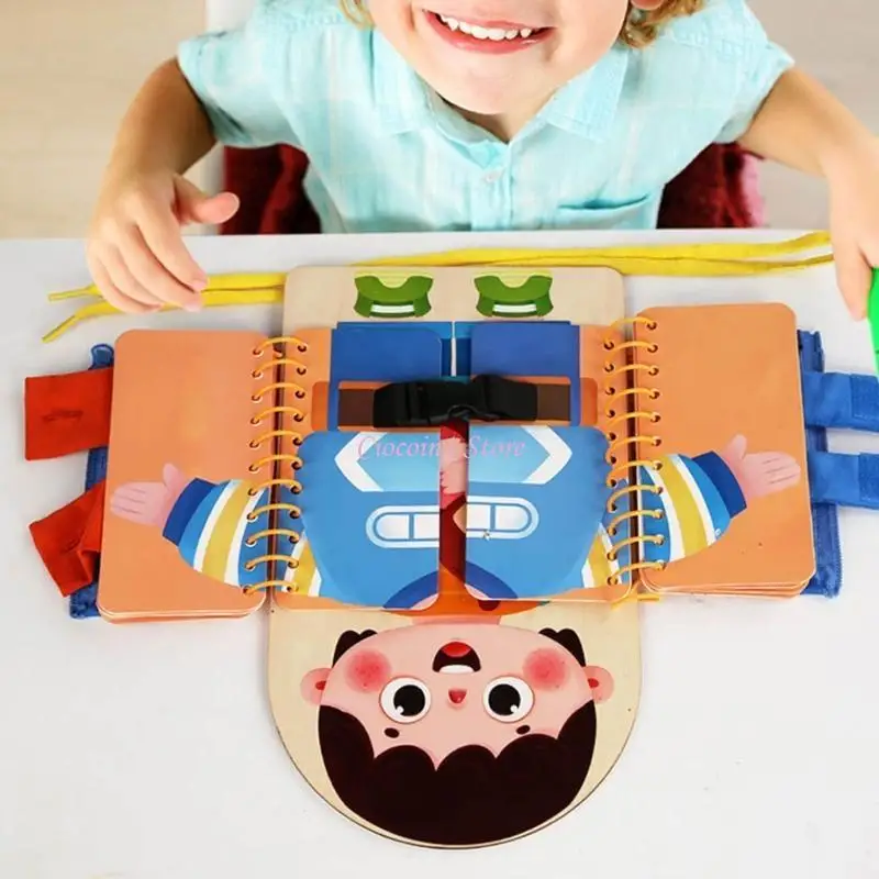 Y1UB Colorful Educational Toy for Kids Dress Up Basic Life Skills Dressing Game Toy