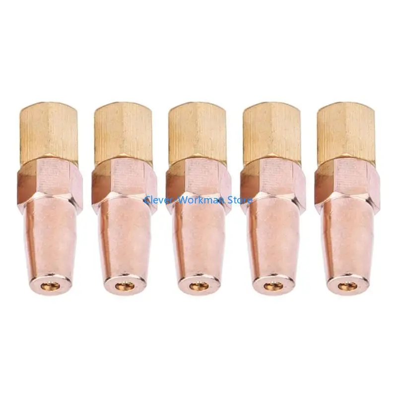 24td 5pcs H01-6 فوهة لحام الغاز البروبان أوكسيجينجاس تلامس فوهة غاز حامل