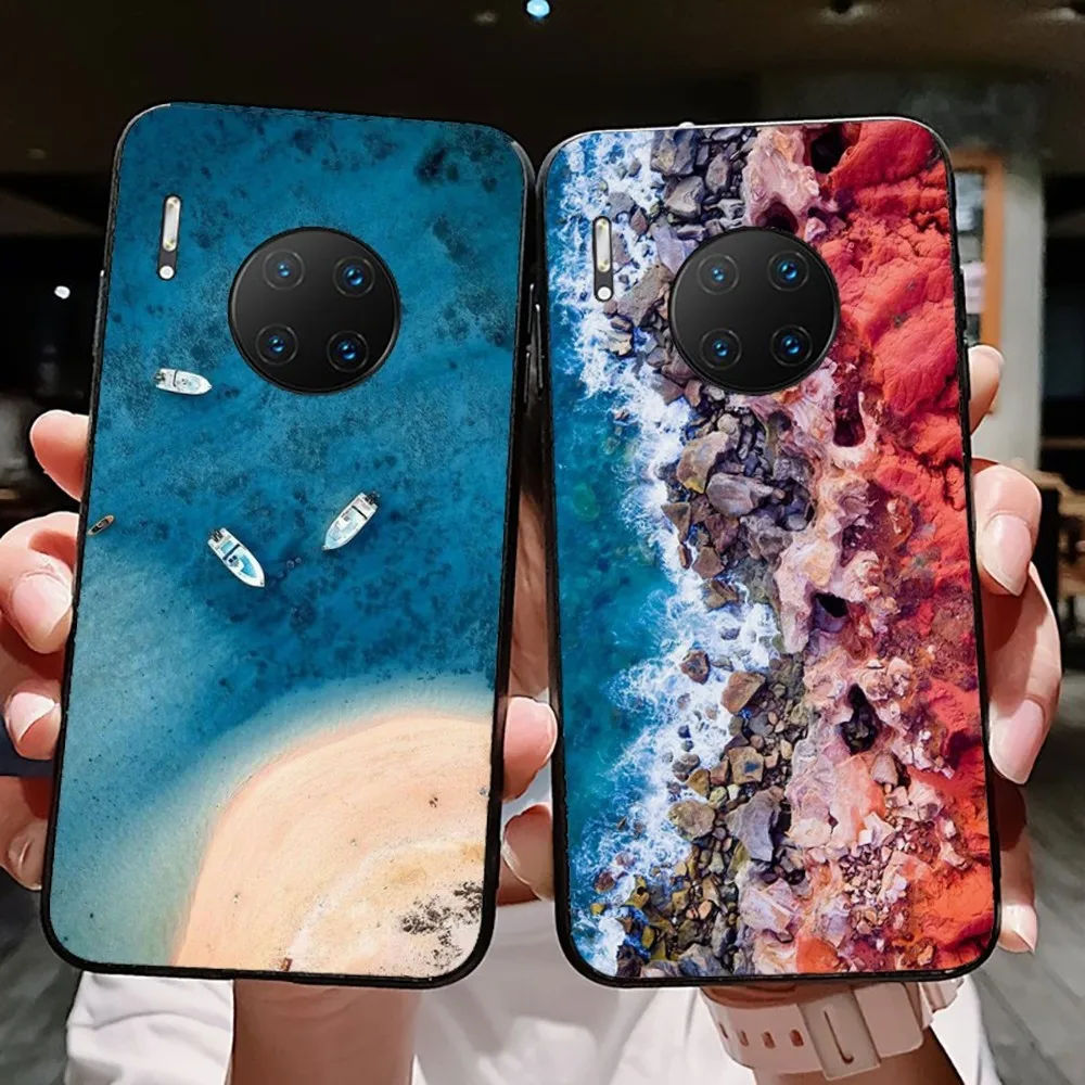 

Sea blue Sky beach Phone Case For Huawei Mate 10 20 30 40 50 lite pro Nova 3 3i 5 6 SE 7 pro 7SE