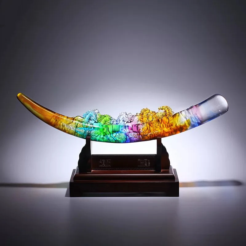 Eight Horses Sculpture,Luxury Glass Artwork,High End Crafts Ornaments,Office Desktop Decoration,Horse Model Statue,Nordic Gifts