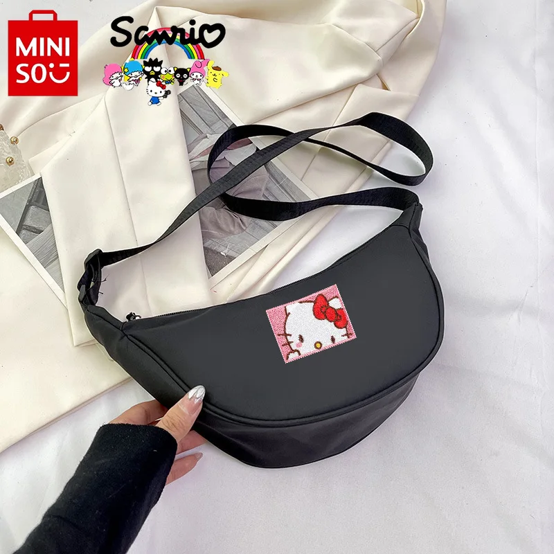 

Miniso Sanrio New Women's Crossbody Bag Fashionable and High Quality Women's Shoulder Bag Solid Color Versatile Women's Bag