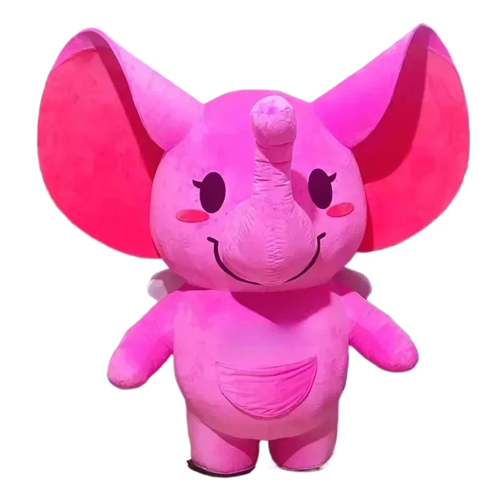 Giant Inflatable Dumbo Elephant Mascot Costume Adults Walking Blow Up Suit Halloween Christmas Carnival Fancy Dress Up Outfits view 2