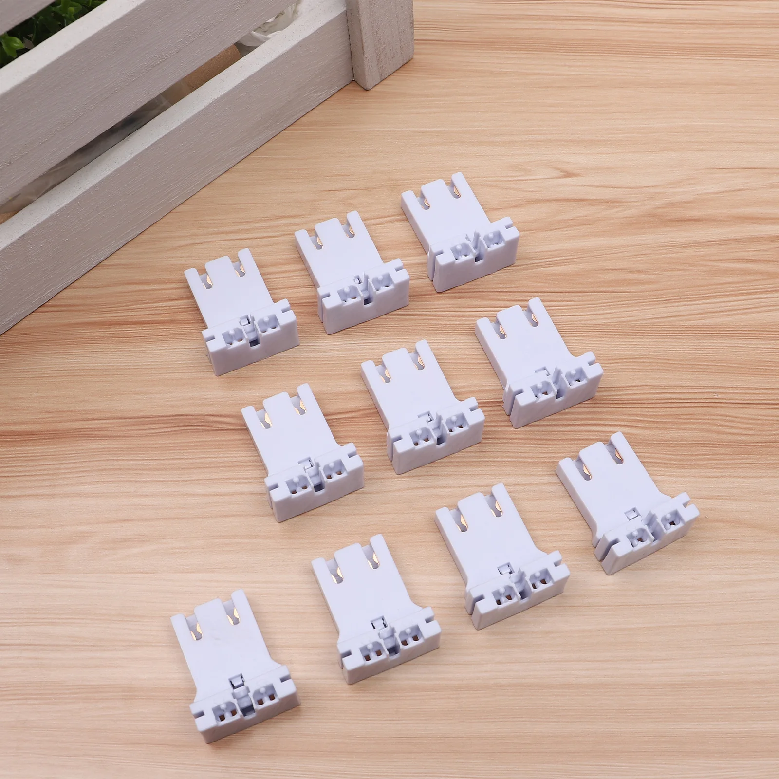 

10Pcs Fluorescent Tube Holders Heat Resistant Lamp Sockets Suitable for T8 T12 LED Fluorescent Lighting Lamp Holder
