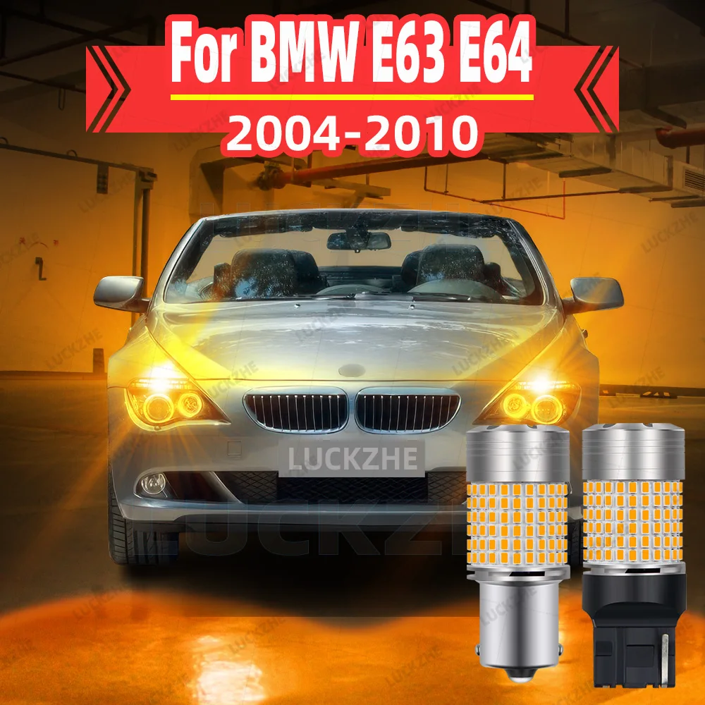 

Front Rear Turn Signal LED Light Blinker Bulb For BMW E63 E64 645Ci 650i M6 2004-2010 2009 2008 2007 2006 2005 Amber Yellow 2PCS