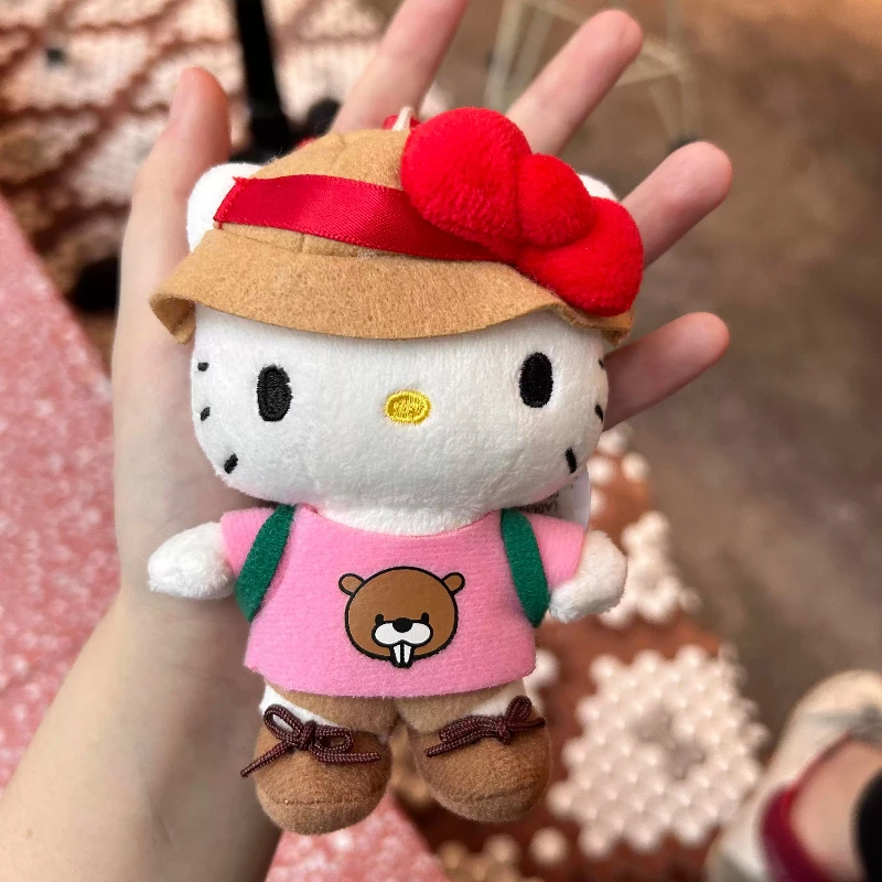 ファッション漫画サンリオブルーハローキティ人形アニメキーホルダーかわいい漫画キーホルダーバッグ車のキーアクセサリー女の子の誕生日プレゼント