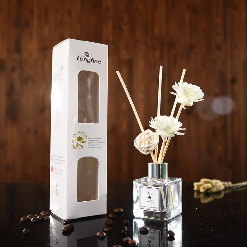 Flameless essential oil Dried flower vine Reed Diffuser bottle Sets white tea Ocean Perfume Home bedroom Toilet deodorization