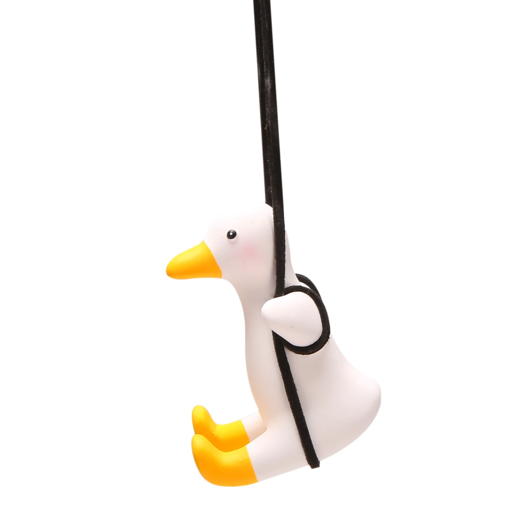 2Pcs Swinging Duck Car Hanging Ornament Swing Duck Car Mirror Cute Anime Car Accessories Auto Decoration Gift