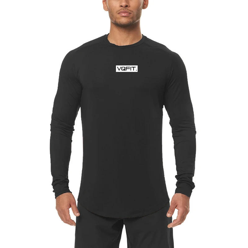 

Men Long Sleeve High Elastic Tight Tops Fitness Sport T-Shirt Breathable Quick Dry Gym Bodybuilding Autumn Comfort soft Clothes