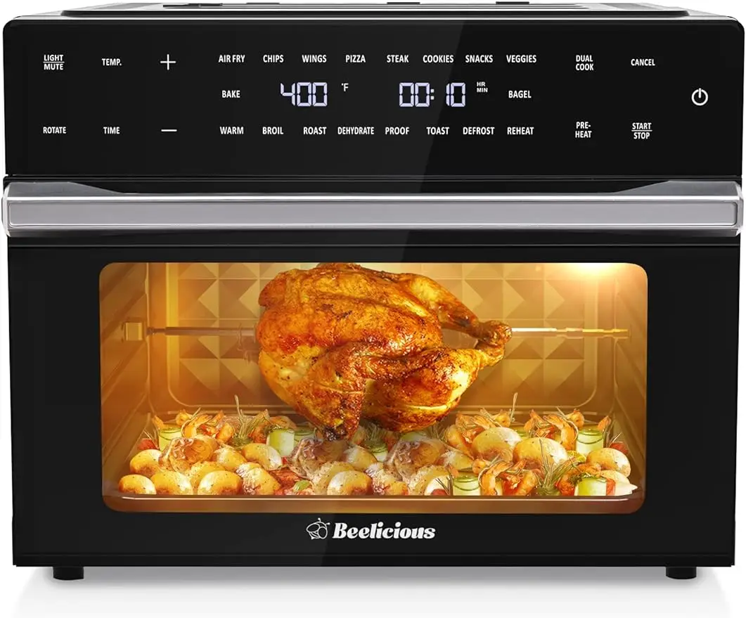 

Beelicious32QT Extra Large Air Fryer, 19-in-1 Toaster Oven Combo with Rotisserie and Dehydrator