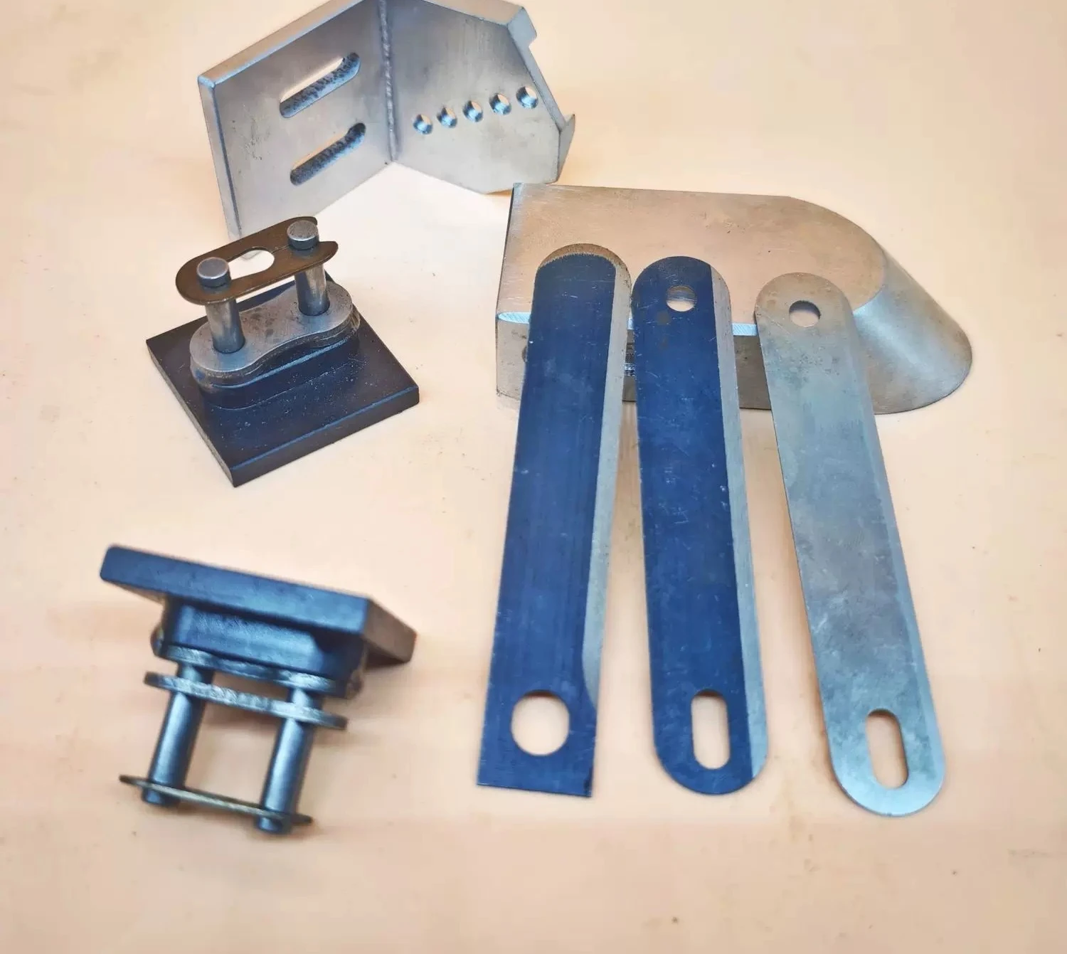 Replacement Chain Knife Cutter Blade Set with Link and Holder for Laminator Slitting Machine Heavy Duty Steel Paper Cutting