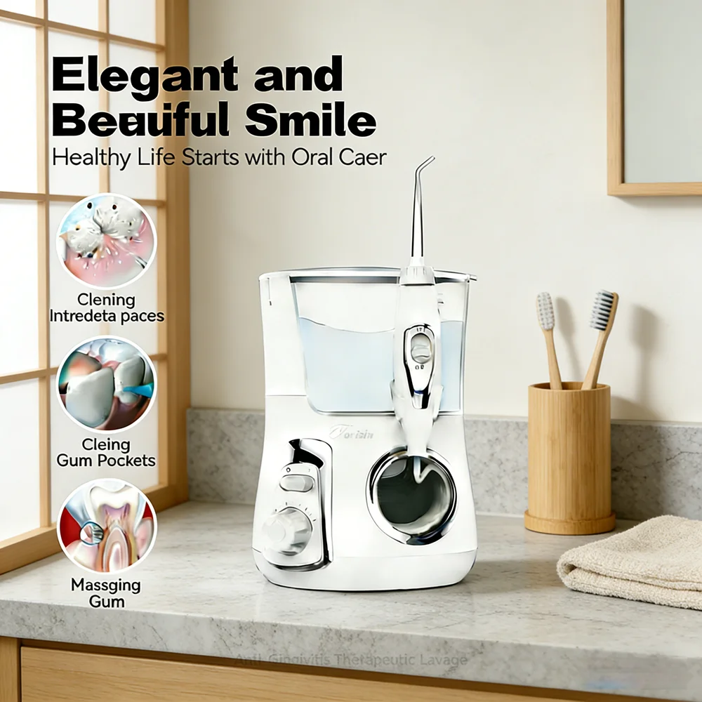 

Electric Oral Care Water Jet 800ML, 10Pressure Settings 5Premium Replaceable Tips, Dental Flosser for Gum Health & Fresh Breath