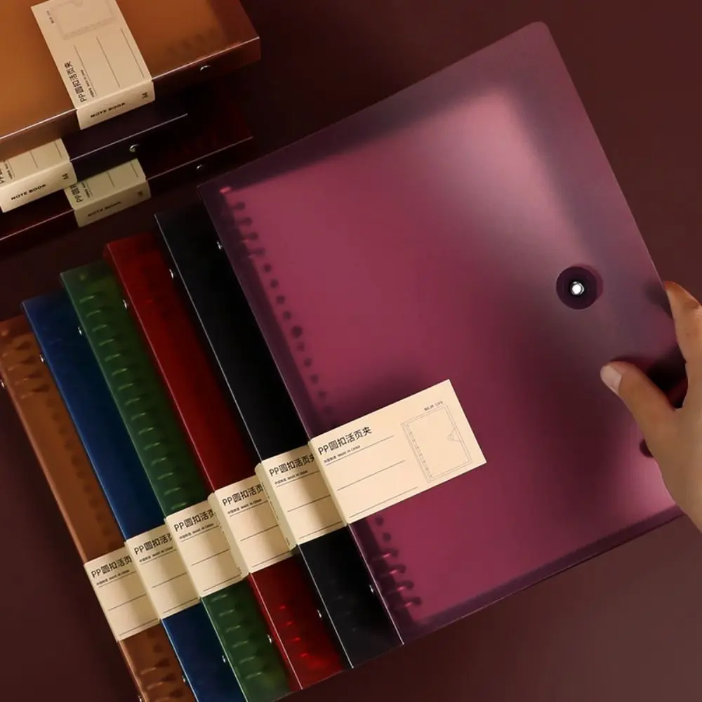 Inner Cover A5/B5/A4 Binder Cover 8 Hole Notebook Binder Loose Leaf Notebook Shell DIY Binder Transparent A4 File Folder Cover