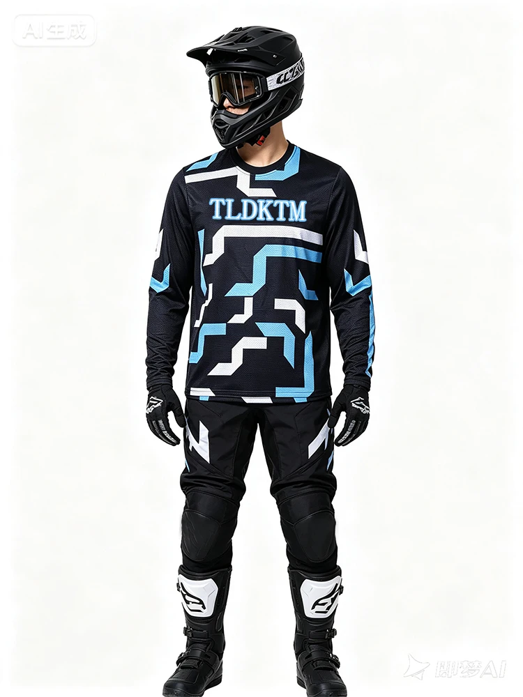 Maillot de motocross TLDKTM à manches longues, séchage rapide, pour VTT et moto tout-terrain