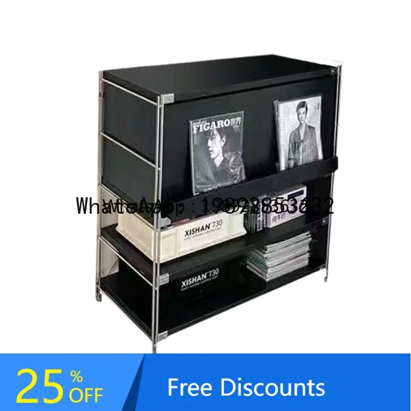 F2 Japanese-Style Flip Door Magazine Cabinet Living Room Sofa Side Cabinet Simple Creative Storage Floor Cabinet