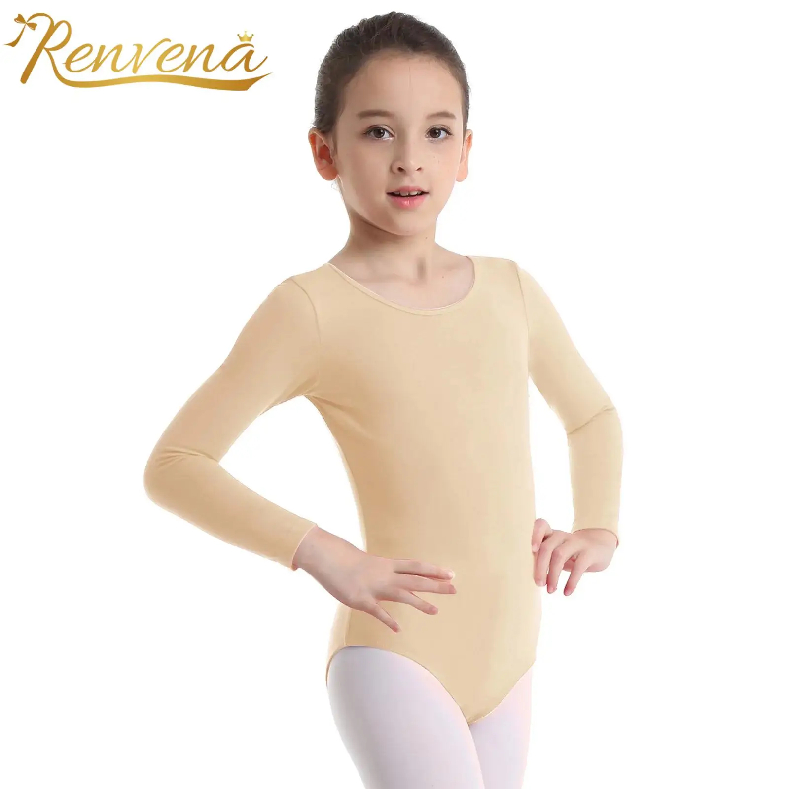 Children Girls Ballet Bodysuit Long Sleeve Gymnastics Turnpakje Leotard for Ballerina Ballet Tutu Dancewear Kids Dance Costumes