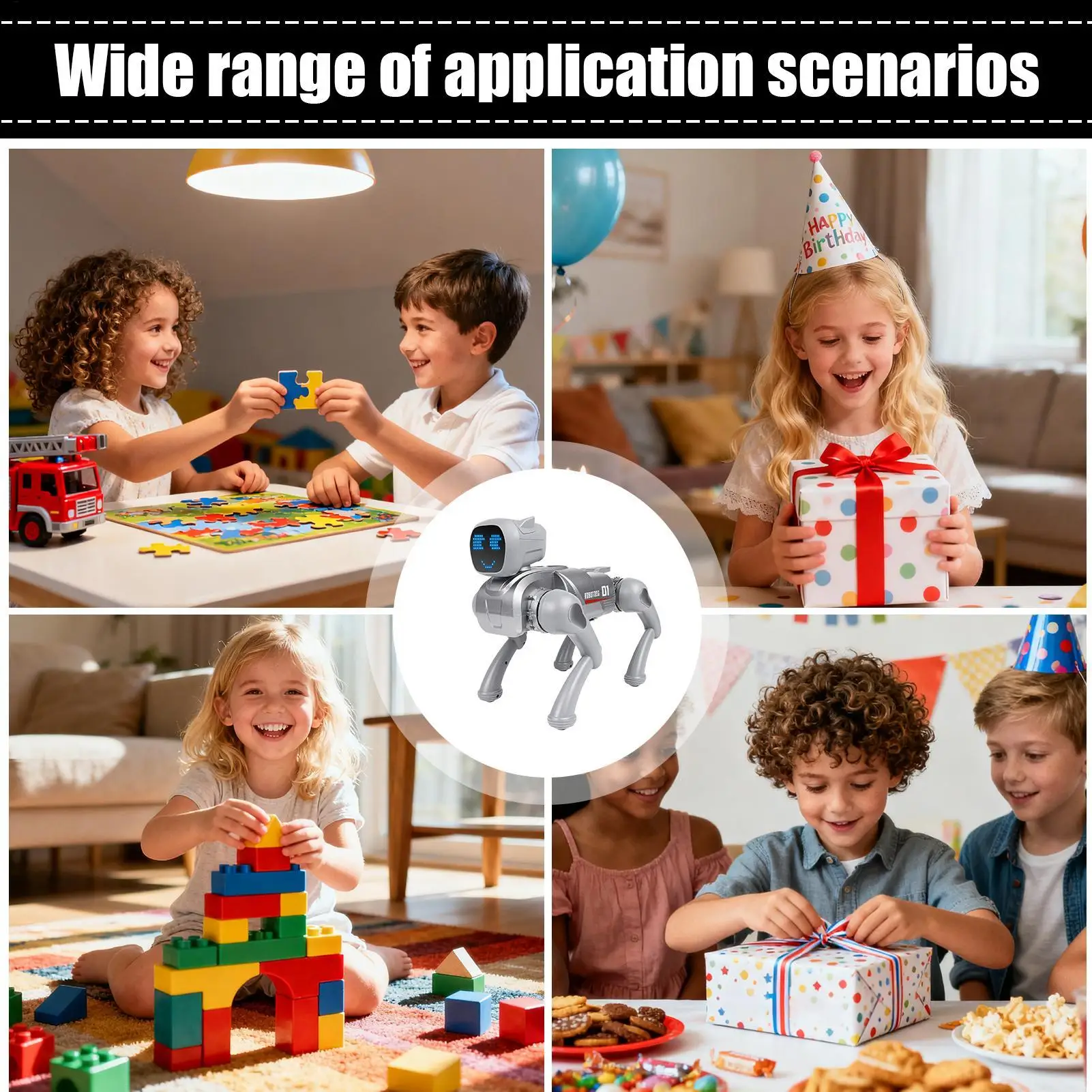 Robot chiot, contrôle par application vocale, jouets éducatifs réalistes, marche intelligente, chiens robotiques, animaux de compagnie pour enfants filles, voyage à domicile en intérieur