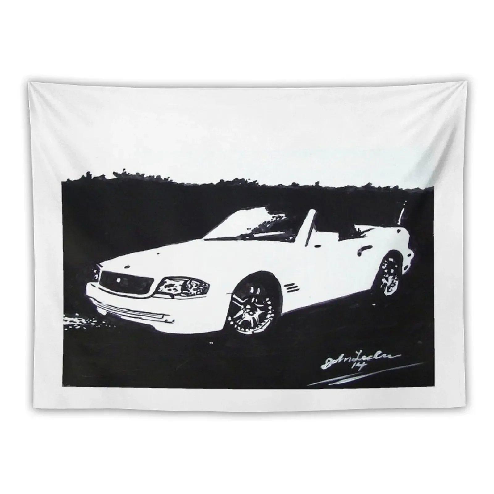 

R129 500SL Roadster Tapestry Home Decor Aesthetic Home Supplies Room Decor Korean Style Decoration For Bedroom Tapestry