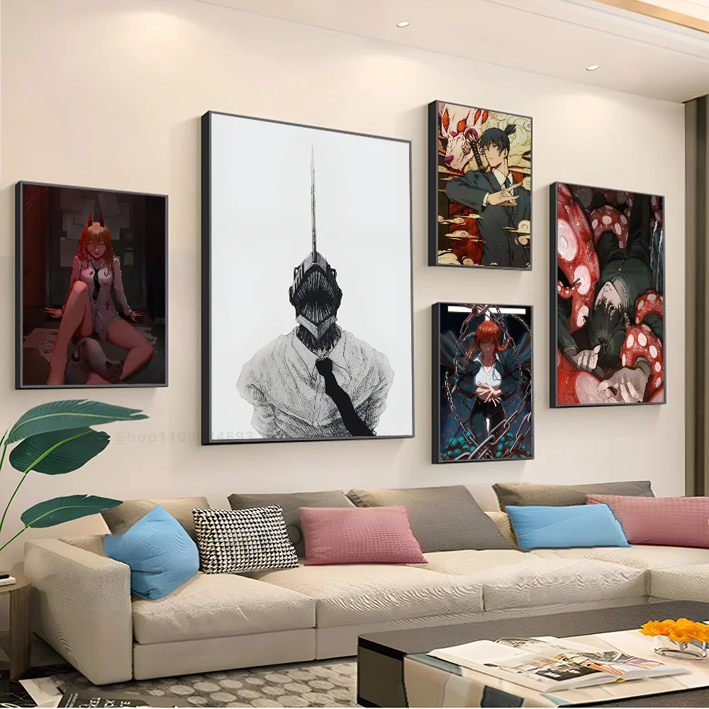 

Chainsaw Man Poster Paper Print Home Living Room Bedroom Entrance Bar Restaurant Cafe Art Painting Decoration