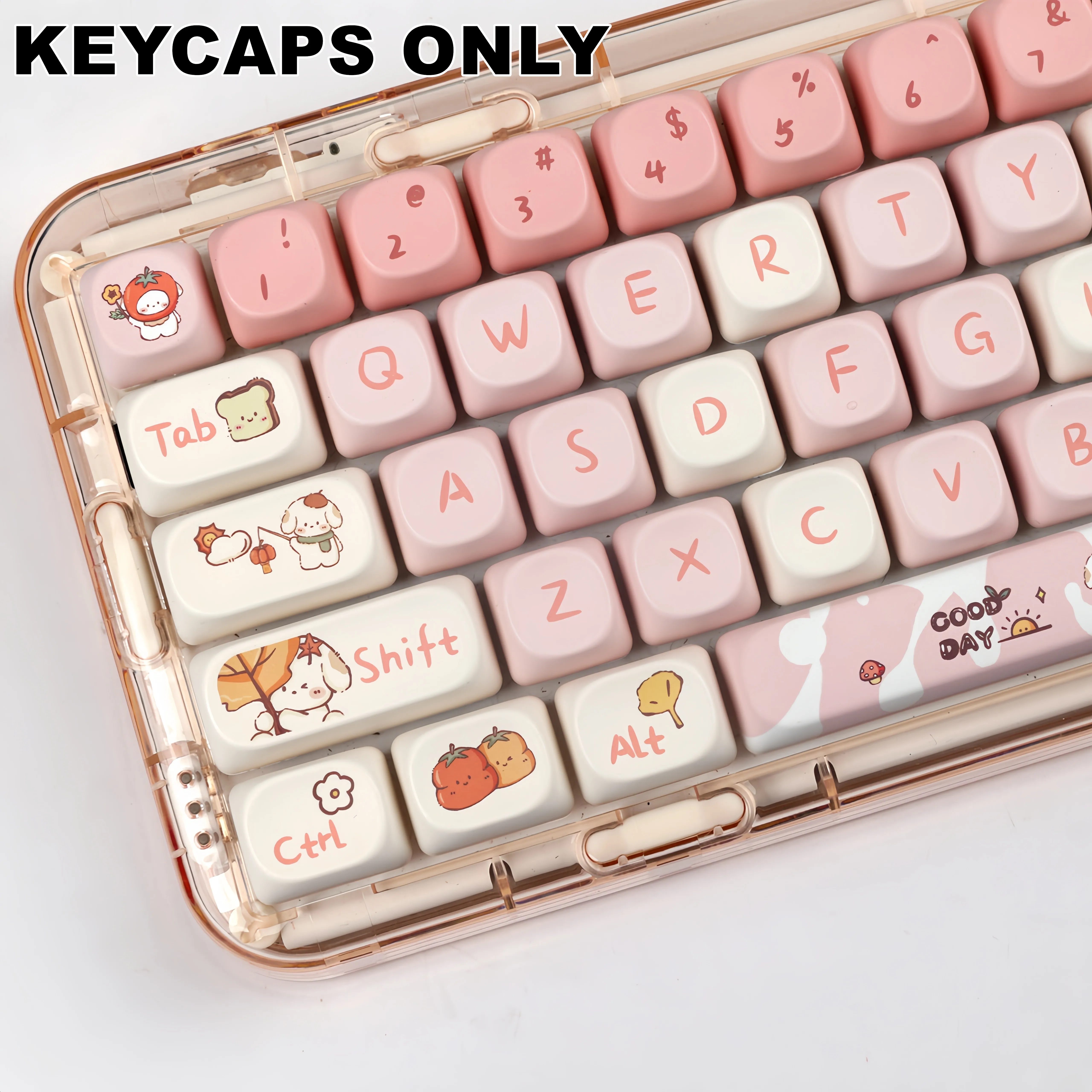 Imagem -05 - Happy Puppy Keycaps Grupo Kit de Teclado Mecânico Pbt Perfil Moa Sublimação de Corante mx Cherry Gateron Switch 140 Chaves