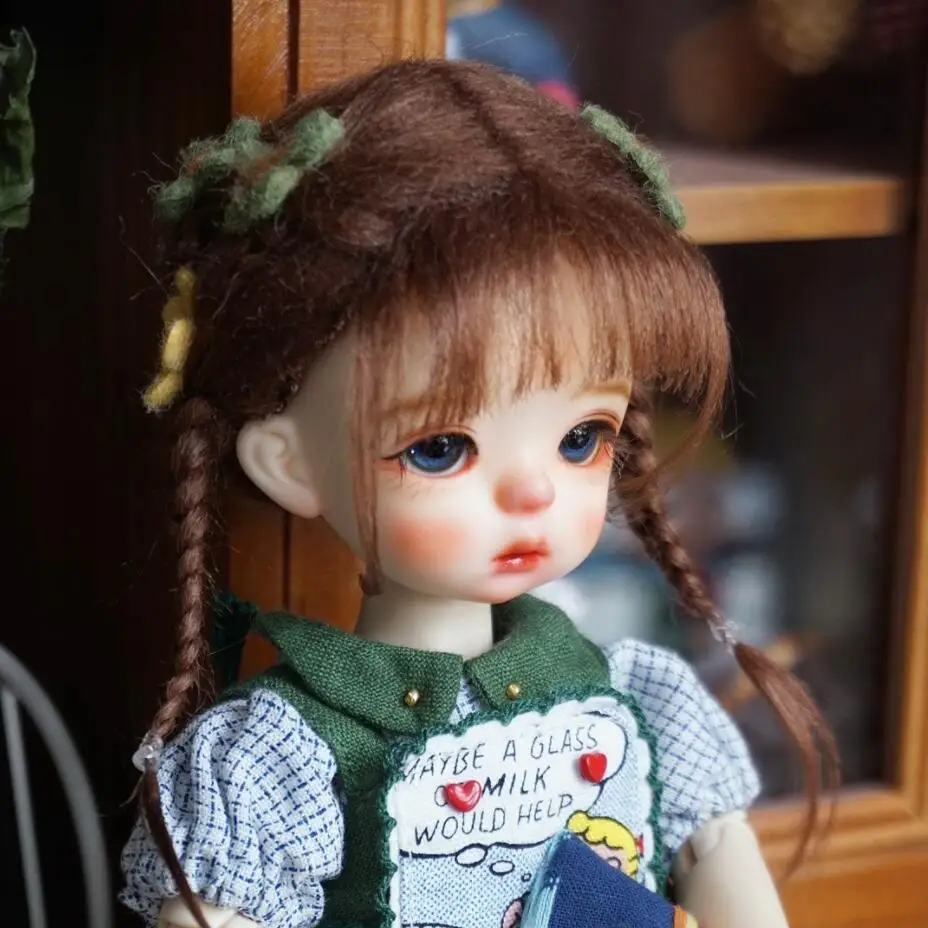 

1/12 1/6 1/4 BJD OB11 Doll Wig Chocolate Sweet Style Hair