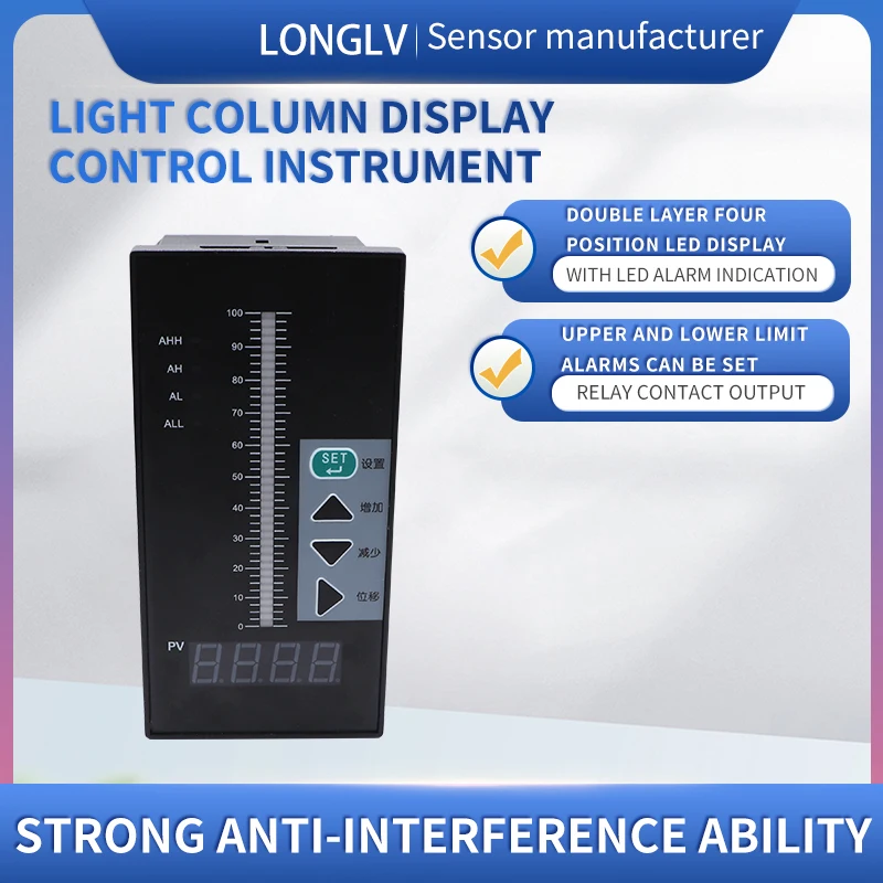 

Longlv PCL-102S liquid level controller intelligent liquid level sensor digital display light column control display instrument