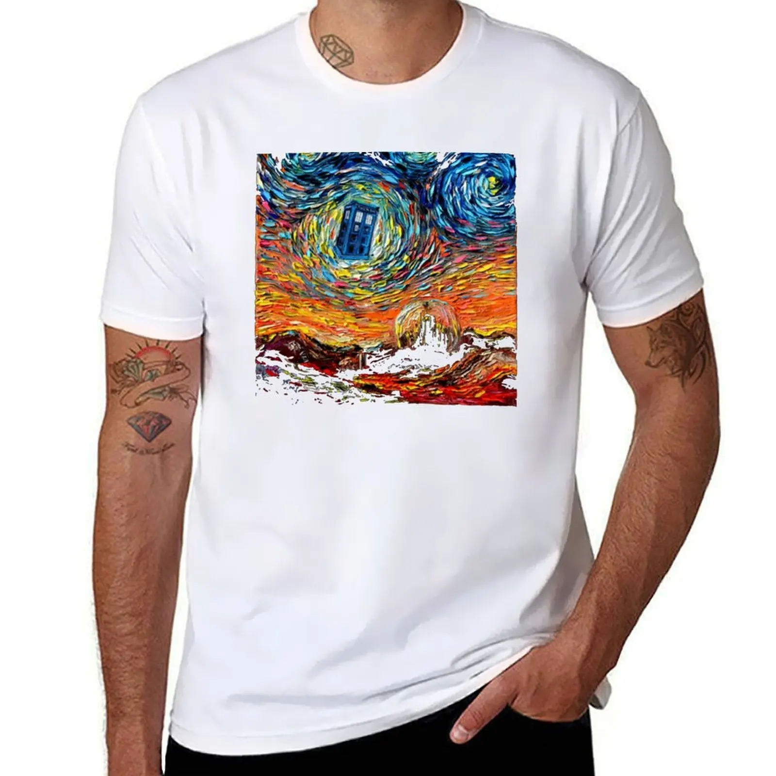 

van Gogh Never Saw Gallifrey T-Shirt t shirts for man graphic funny t shirts for man graphic vintage T-Shirt