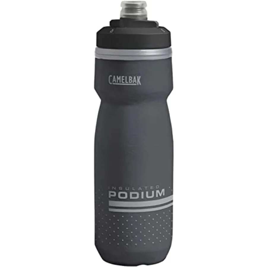 

Podium Chill Insulated Bike Squeeze Water Bottle, Cold Retention for Cycling, 21oz, Black