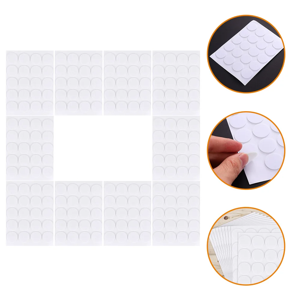 

10 Sheets Wax Fixing Sticker Base Stickers Mini Dot Wick Wicks for Candles Foam Circle Self-adhesive