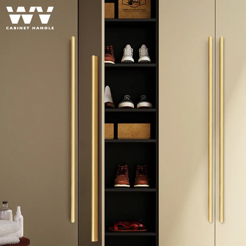 YM Cabinet Handles Brushed Copper Black Aluminum Alloy Kitchen Handles Cupboard Pulls Drawer Knobs Furniture Door Hardware 205