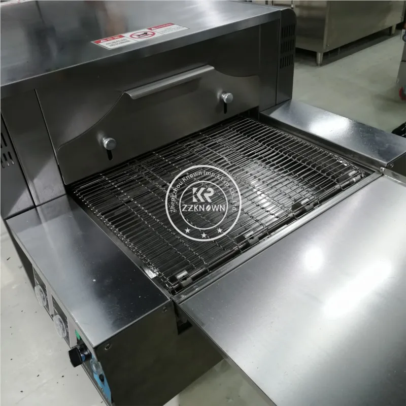 18 Inches Gas Hot Conveyor Pizza Oven Stainless Steel Commercial Baking Oven Machine Oven Bakery For Baking Bread Cake Pizza