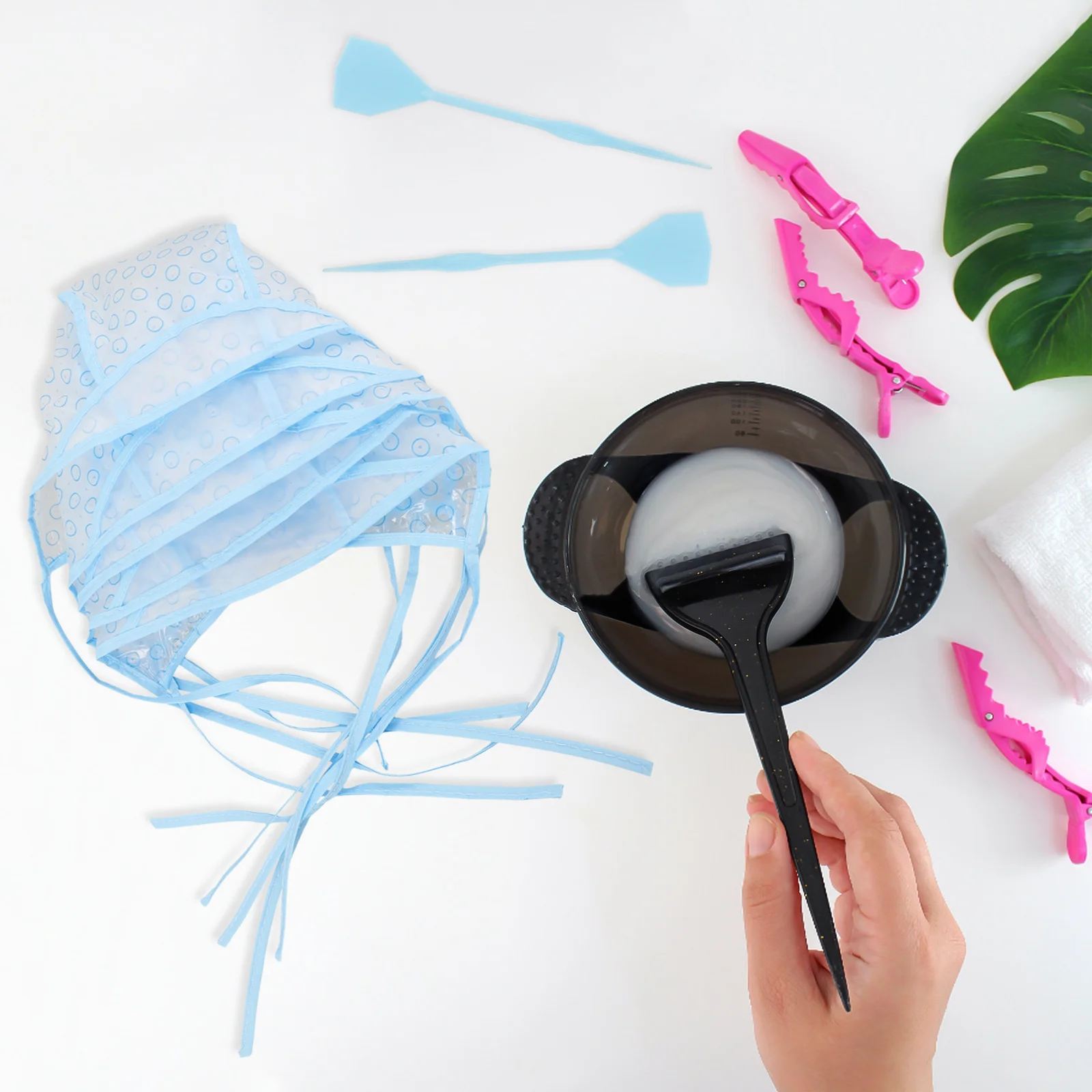 

22Pcs Hair Coloring Hat Professional Highlighting Cap with Small Holes Convenient Salon Hair Dyeing Tool Supplies