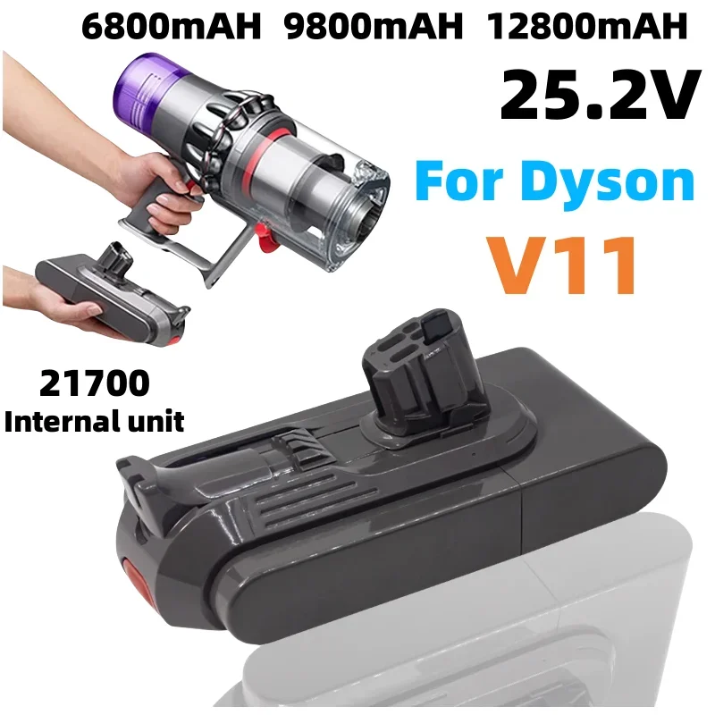 

21700 Battery 25.2V 12.8Ah for Dyson SV14 SV15 Vacuum Cleaner Fluffy SV15 V11 Absolute Extra V11 Absolute V11 Animal 970145-02