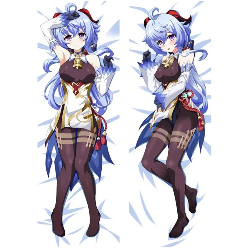 

180cm Anime Game Genshin Impact Fischl Ganyu Jean Gunnhildr HuTao Cosplay Dakimakura Pillowcase Hugging Body Pillow Cover Gifts